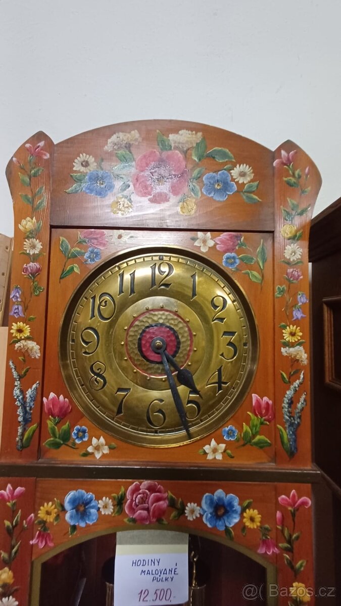 Prodám staré sloupové hodiny malované - 3