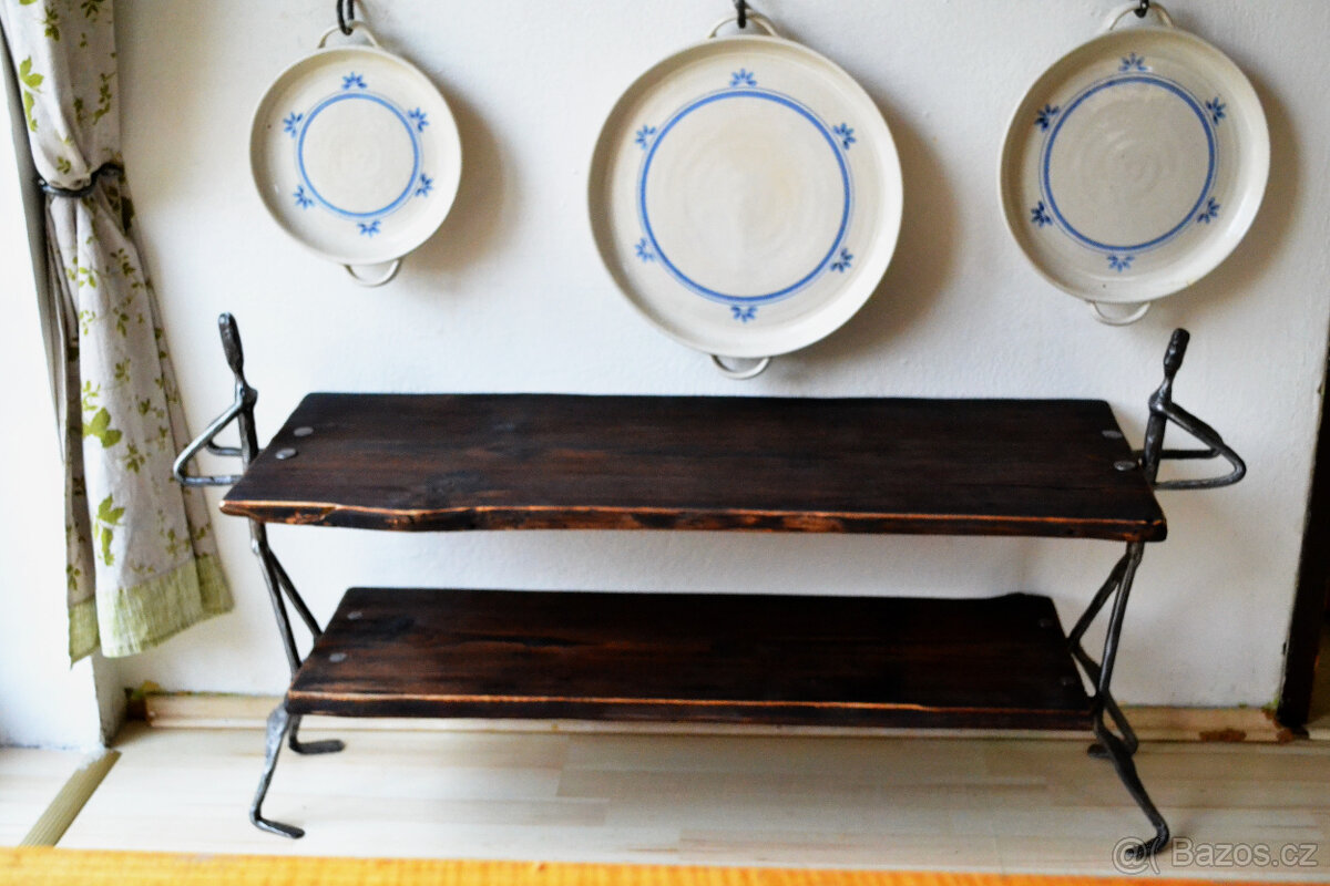 Botník - konzolový stolek - "Dva nosiči" - Prodáno - 3
