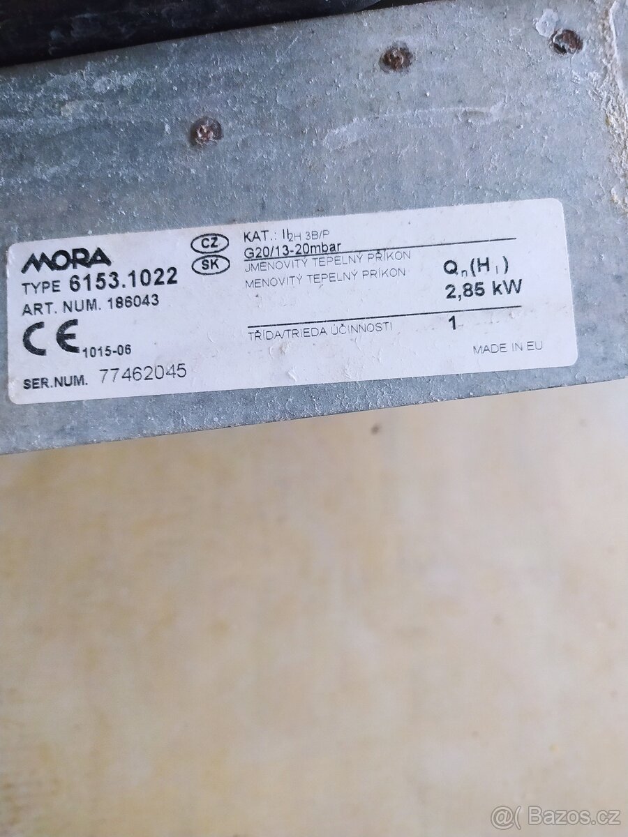 Plynová topidla (Vafky) MORA – 3 ks – funkční (komplet s odk - 3