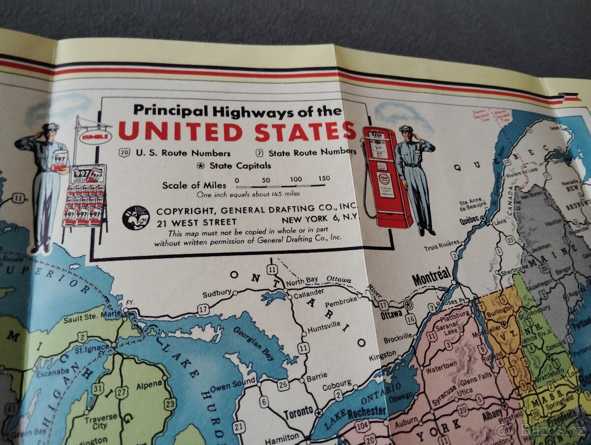 Staré mapy (Texas 1940, Arkansas 1947, Anglie 1949) - 3