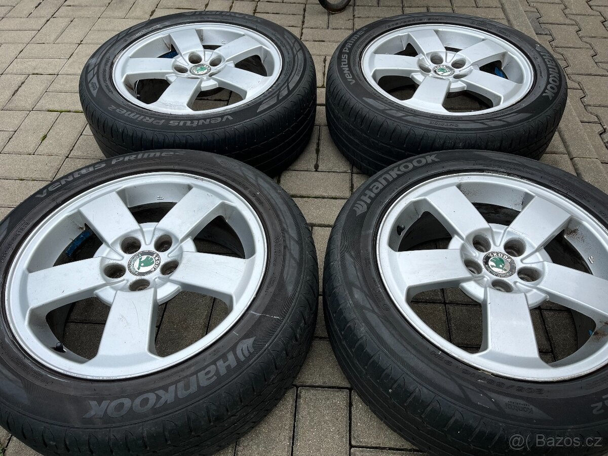 4x alu disky 5x100 R16, letní pneu 70% - 3