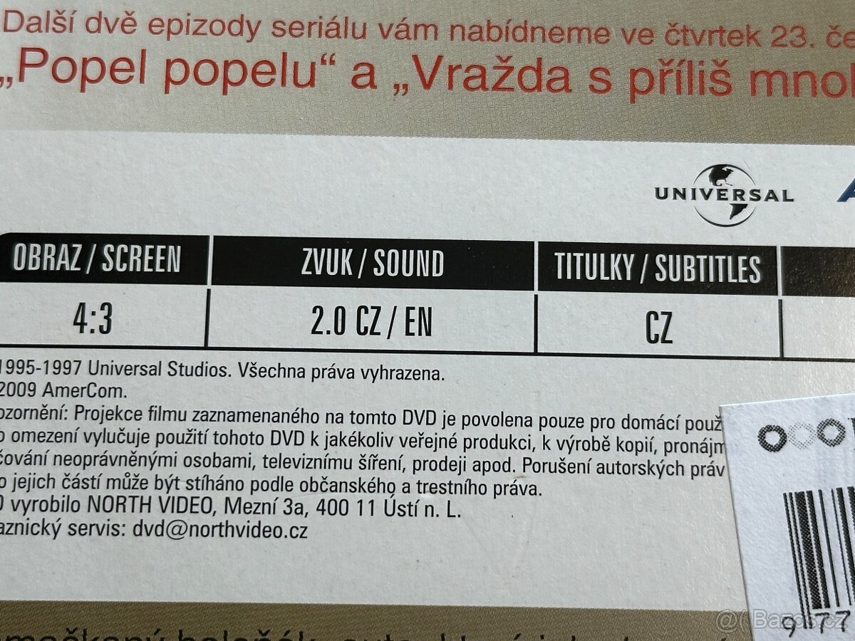 DVD Columbo NOVÉ - disk 33, díly 63/64 - CZ dabing i titulky - 3