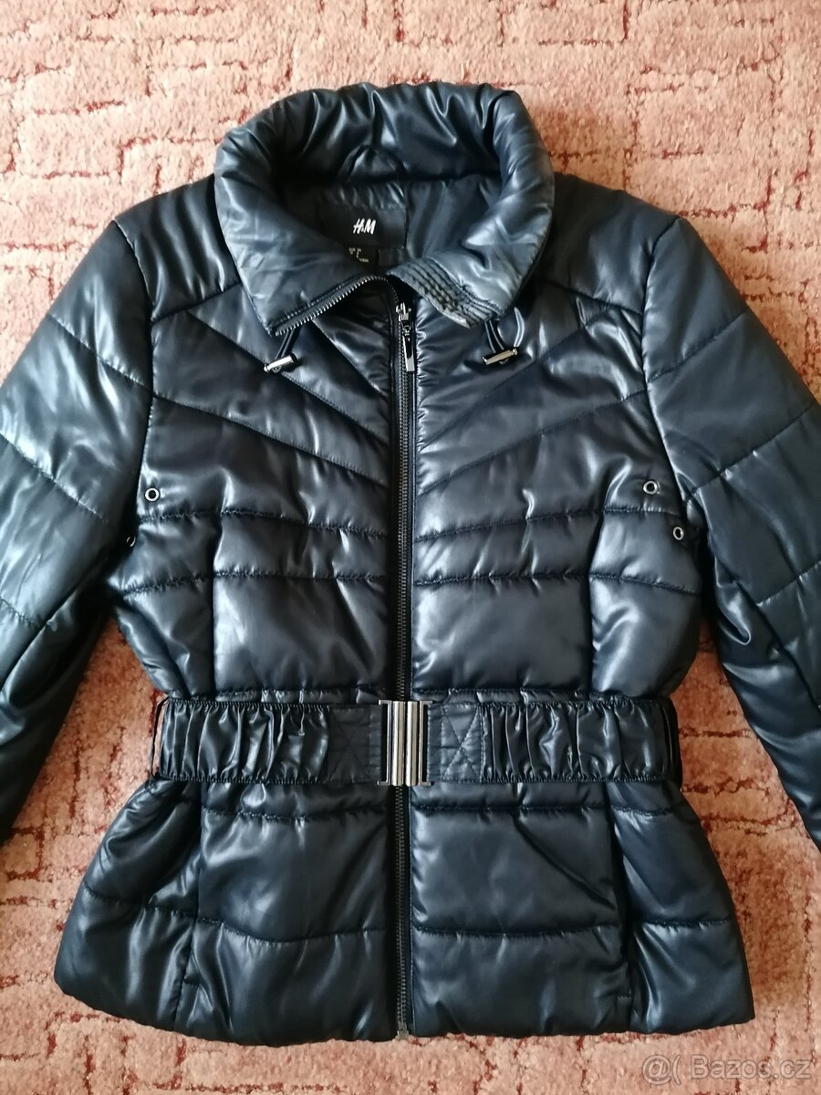 Dámská černá zimní bunda zn. H&M vel. 36 - 3