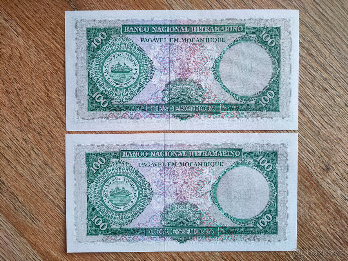 Mozambik - 100 escudos - rok 1961 - 3