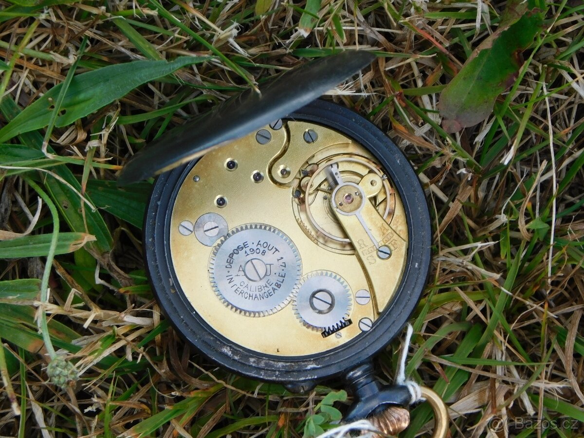 Starožitné kapesní brynýrované kapesní hodinky CHRONOMETRE - 3