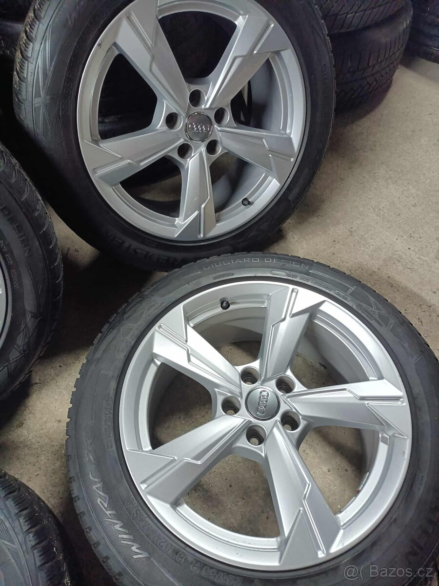 ❄️zimné 4ks alu disky orig. Audi 5x112 R18 pneu 225/55 7mm - 3