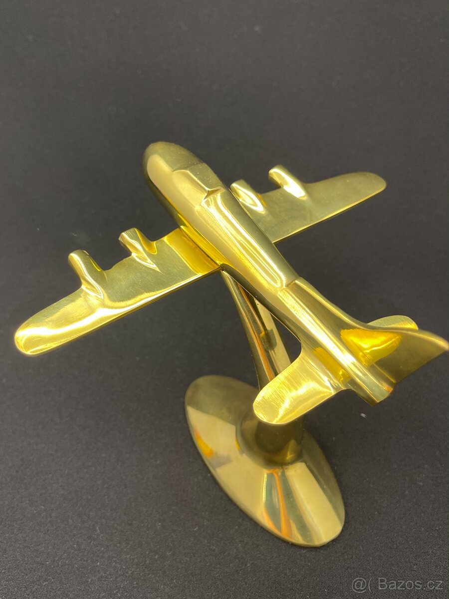 Socha bronz/mosaz Letadlo - 3