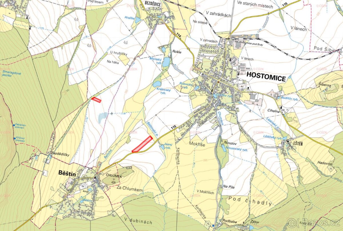 Zemědělská půda, prodej, Hostomice, Teplice - 3