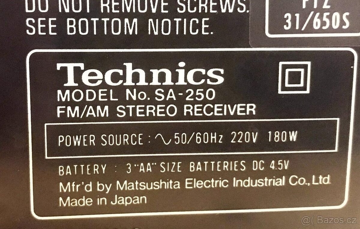 RECEIVER TECHNICS SA-250 (ROK 1984) - 3