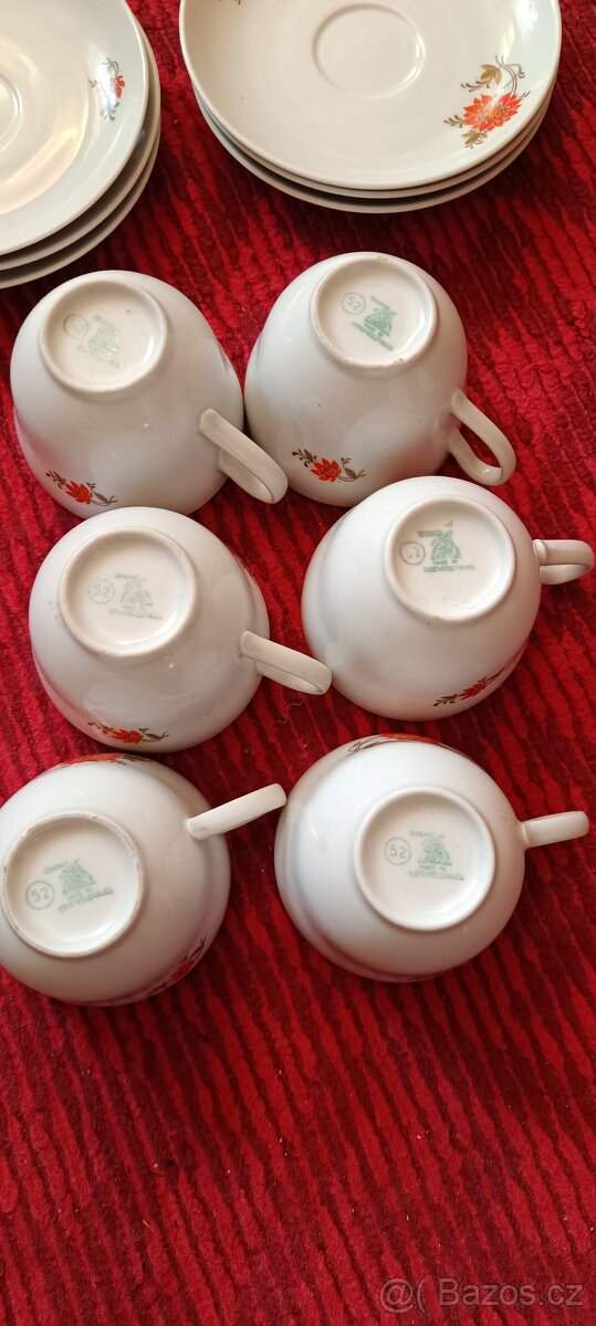 Retro kávová porcelánová souprava - 3