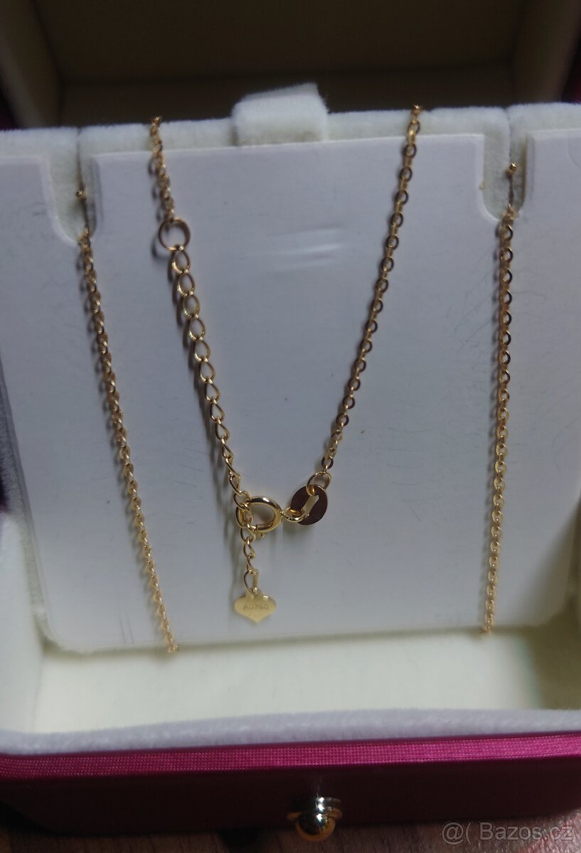 Zlatý diamantový set - náušnice a náhrdelník - 3