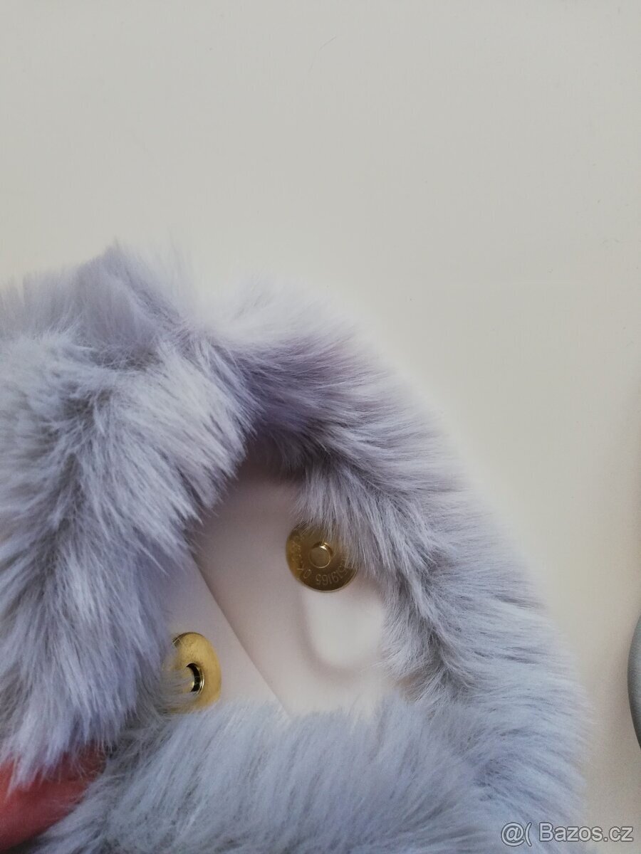 Plyšová kabelka šedá - 3