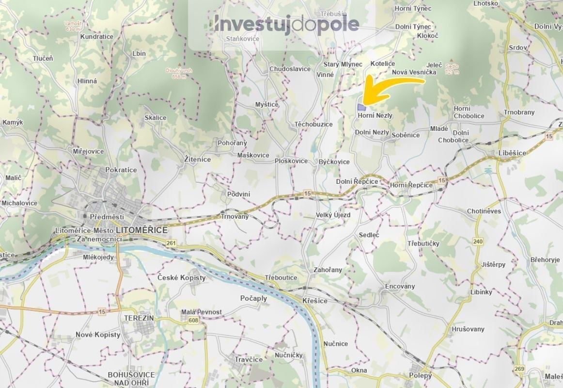 Prodej podílu 1/8 sadu / vinice 6 343 m², Liběšice - Horní N - 3