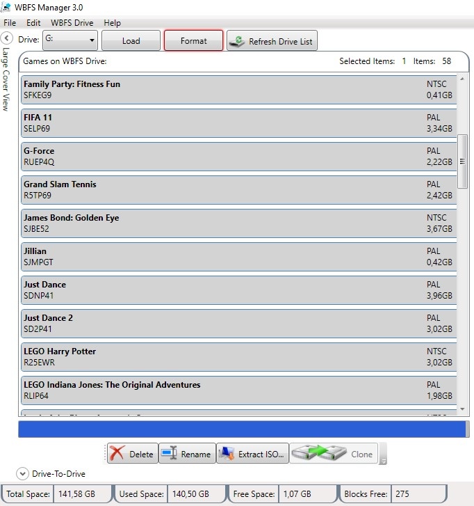 Nintendo Wii konzole - 3 ovladače - 320GB HDD - 58 her - 3