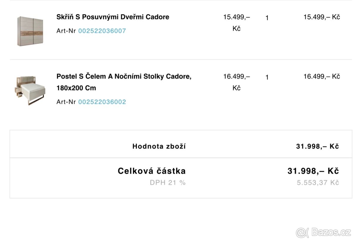 Manželská postel se skříní - 3