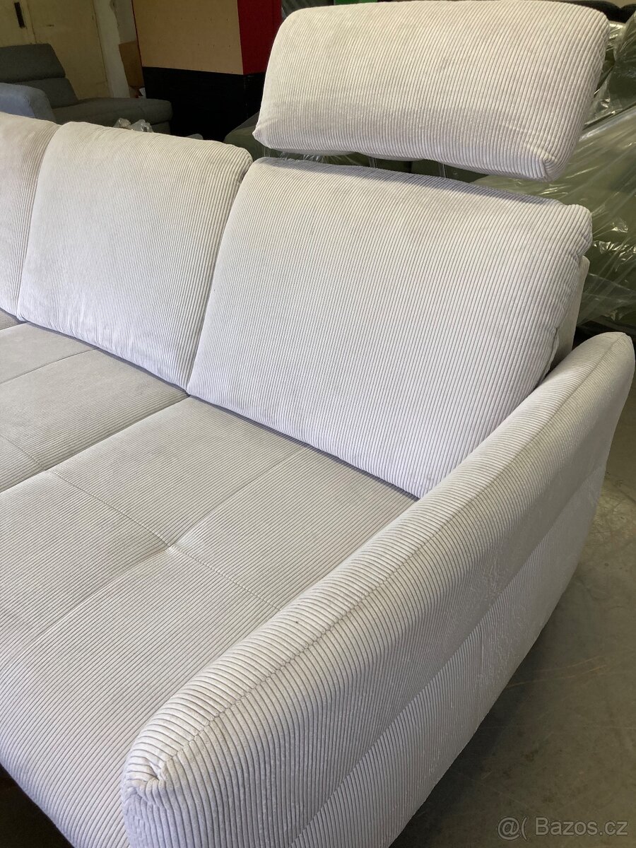 Sedací souprava rohová manšestrová-NOVÁ. - 3