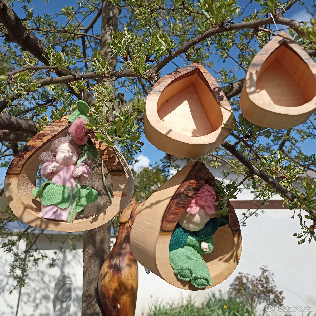 dřevěné dekorace- domečky - 3