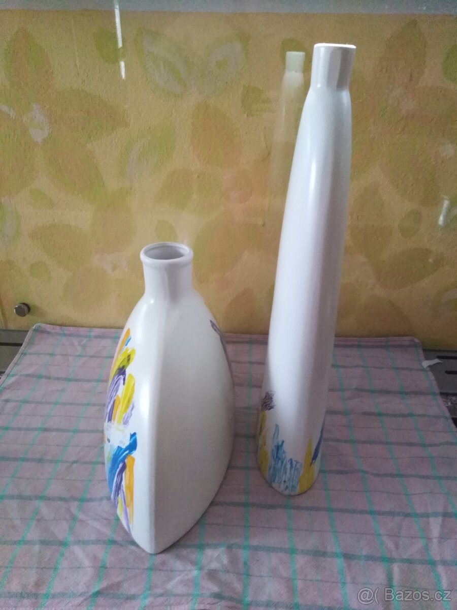 Ručně malovaná keramická váza, cena za kus - 3
