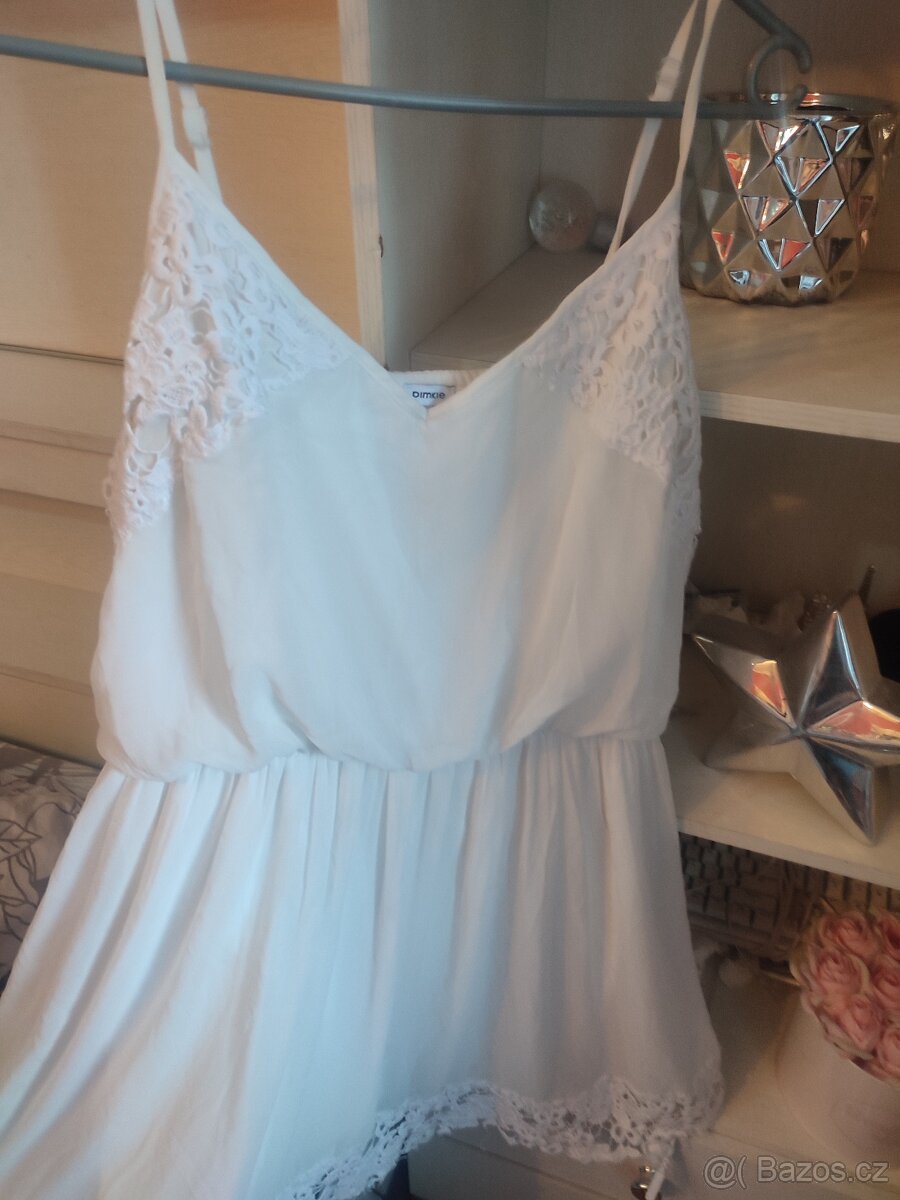 Bílé letní šaty s krajkou vel. 40 - 3