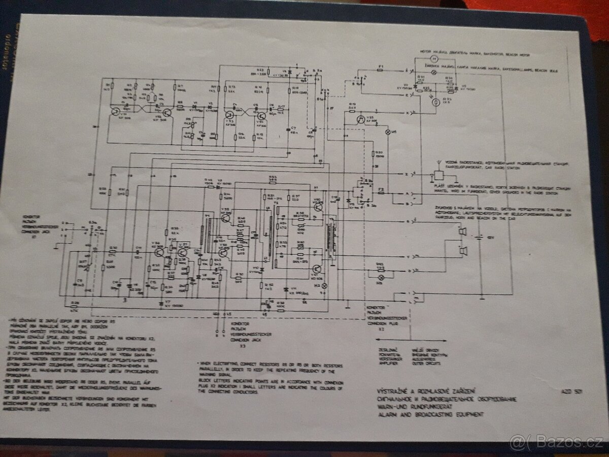 Návod k obsluze + schéma zapojení pro maják AZD501 - 3