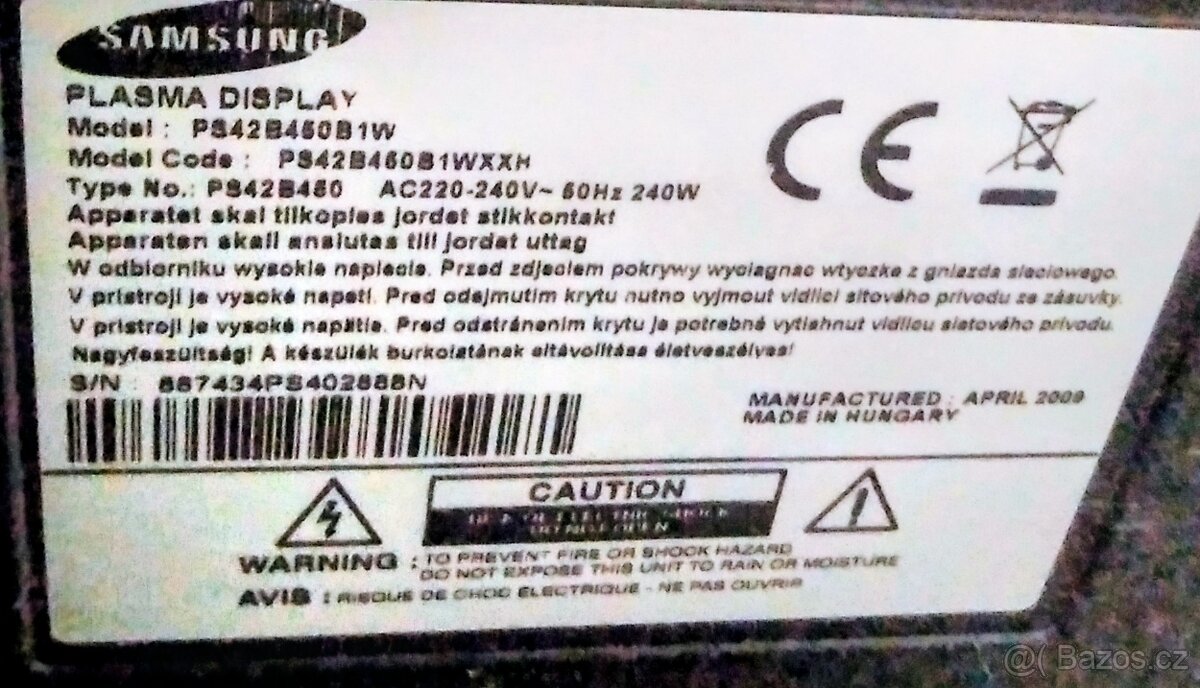 TELEVIZE SAMSUNG PS42B450B1W - 3