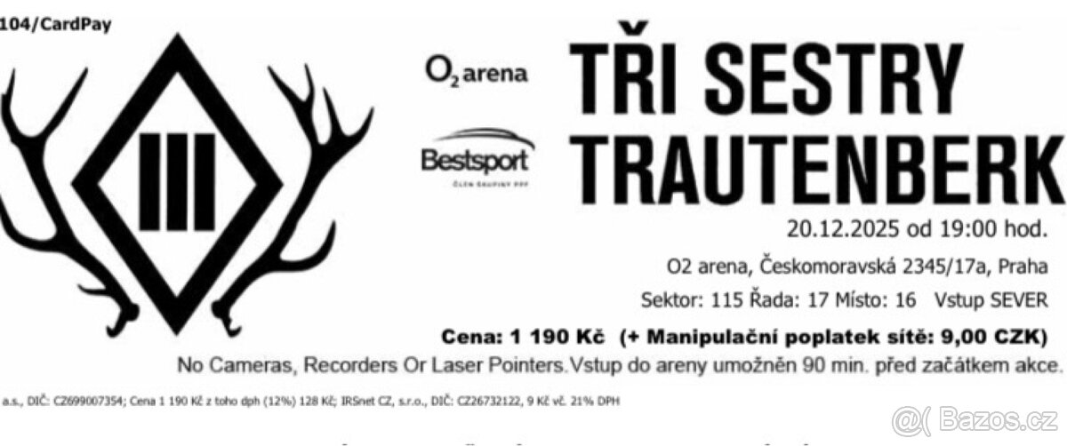 Tři sestry a Trautenberk 3 lístky - 3