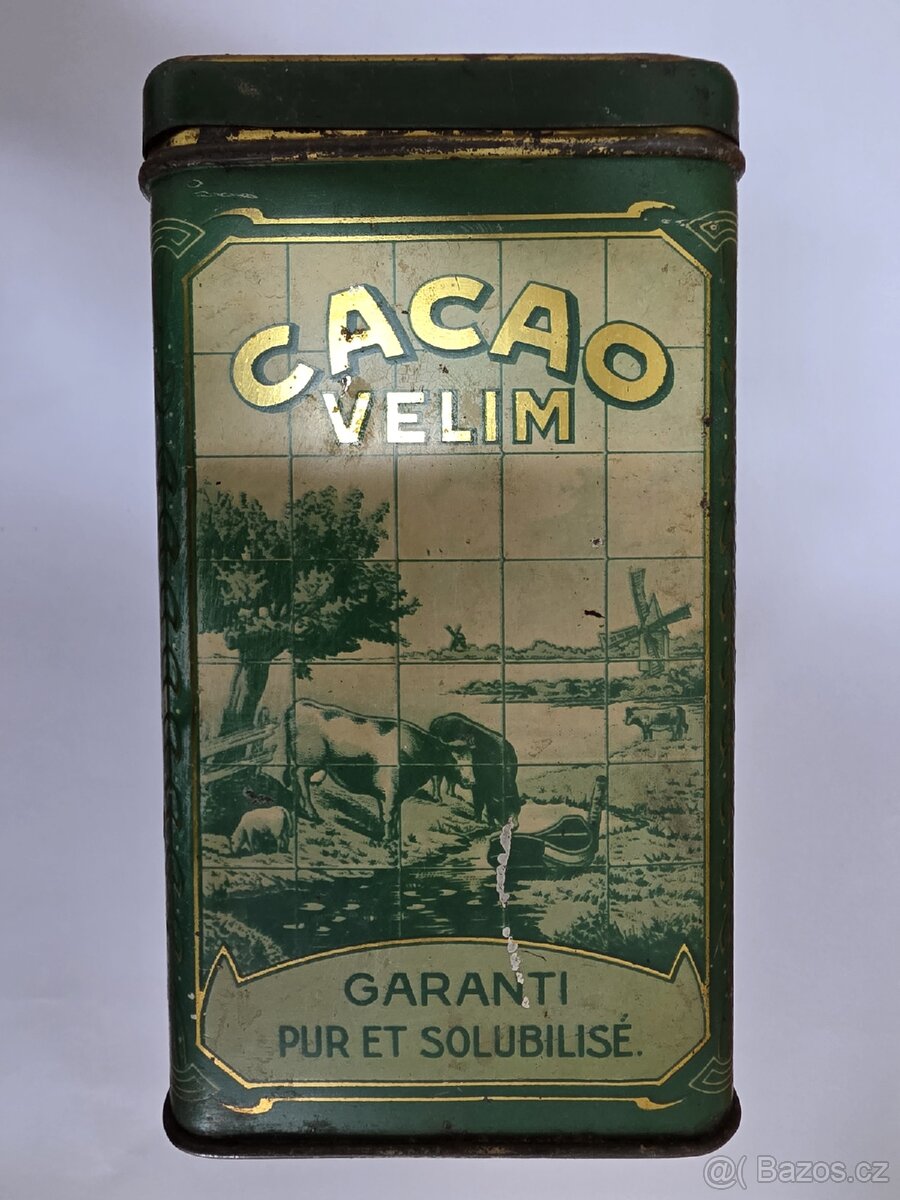Stará plechovka Cacao Velim – retro / sběratelská - 3