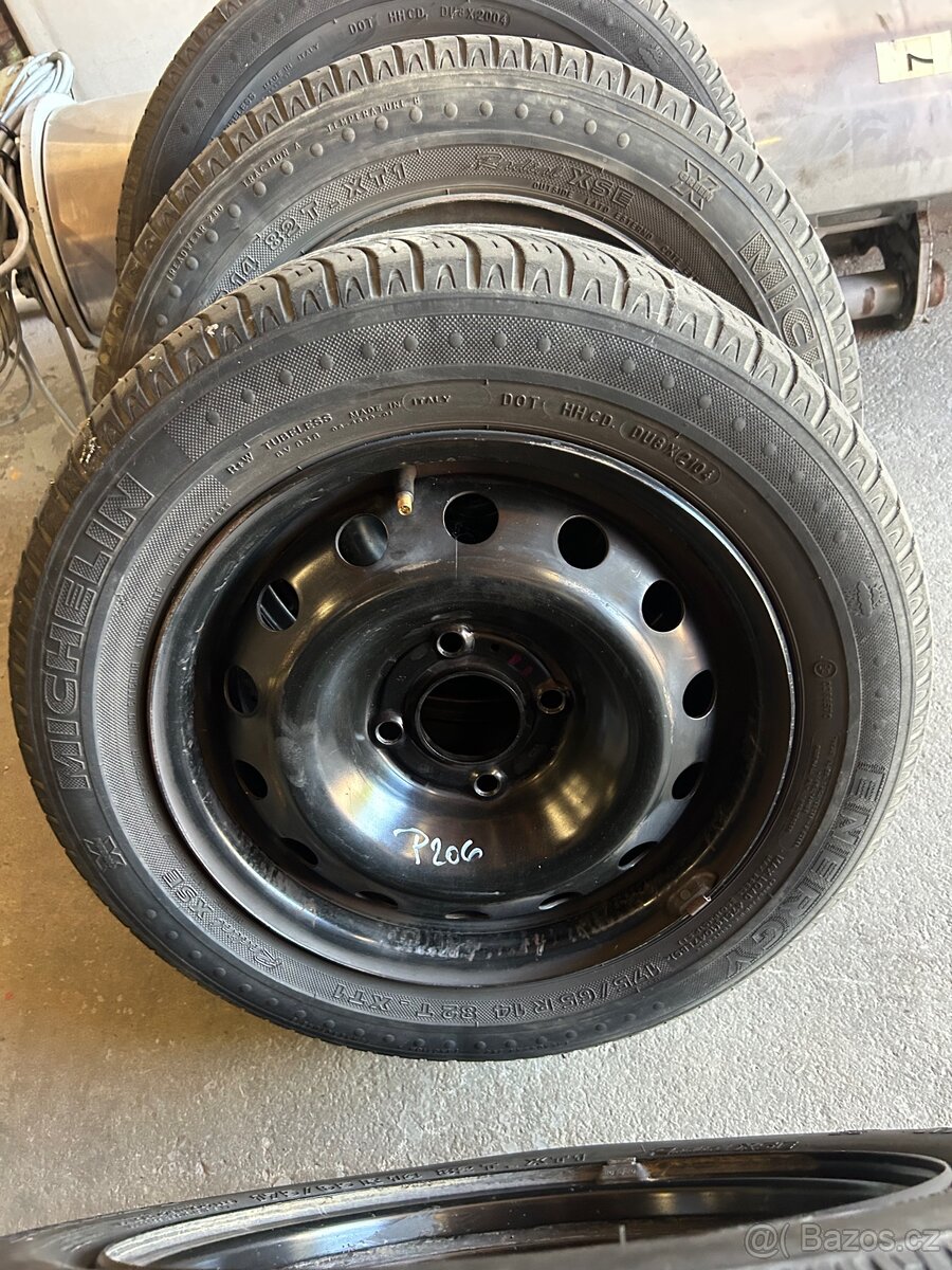 Plechové disky Peugeot 207 14” + pneu - 3