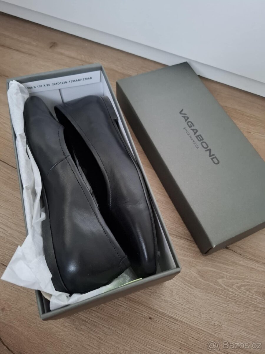 Vagabond černé kožené baleríny 40 - 3