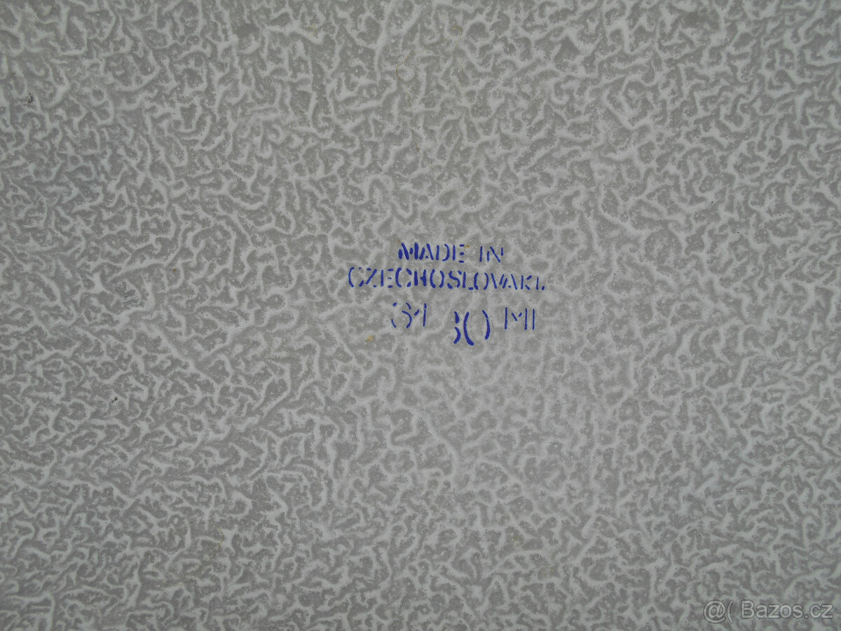 Starožitný, smaltovaný tácek. Zimní, vánoční motiv. - 3