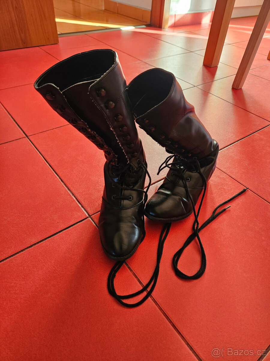 Černé kozačky vel. 35 - 3