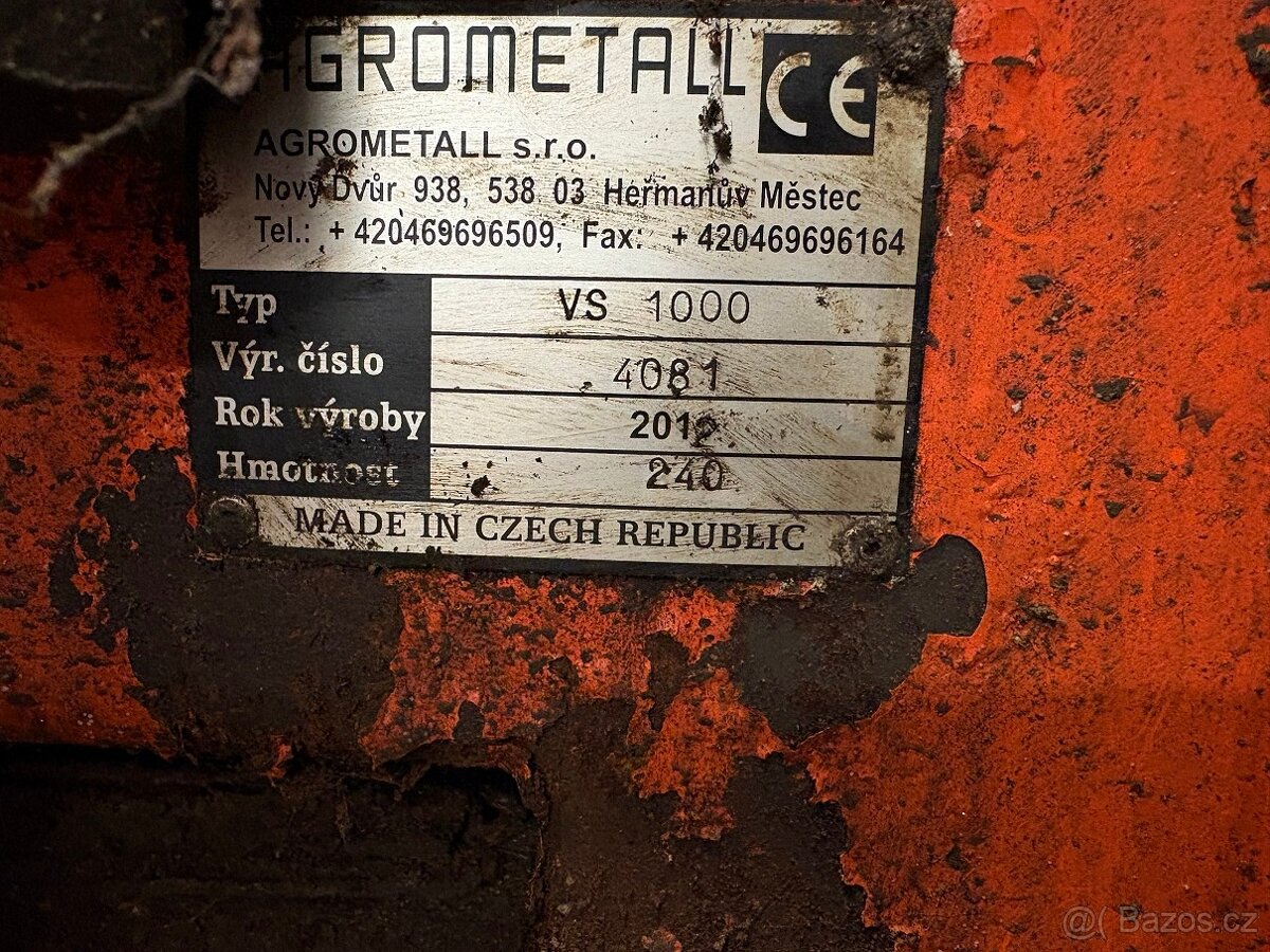 Válečkový sypač Agrometall VS 100 - 3