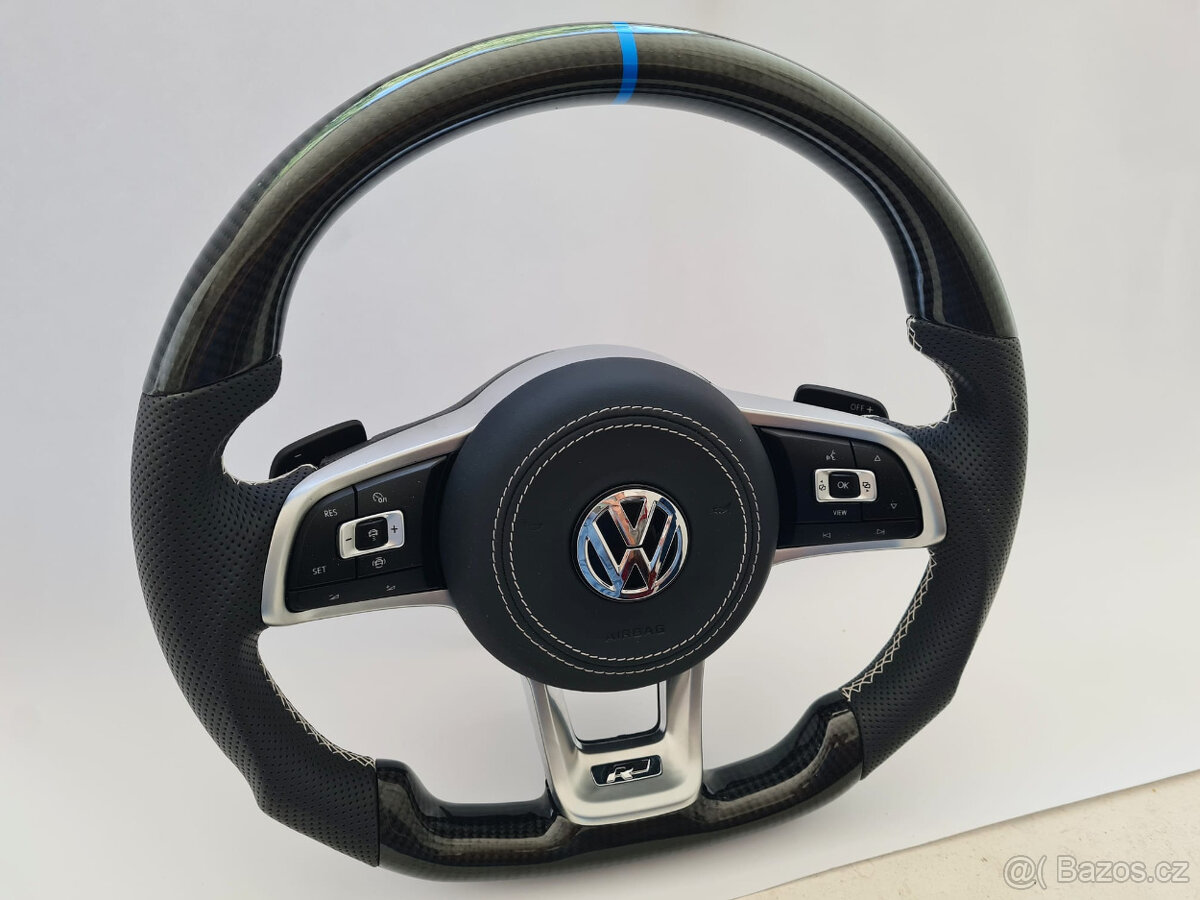 VOLANT VOLKSWAGEN R RLINE GTI - PERFOROVANA KOZA / KARBÓN - 3
