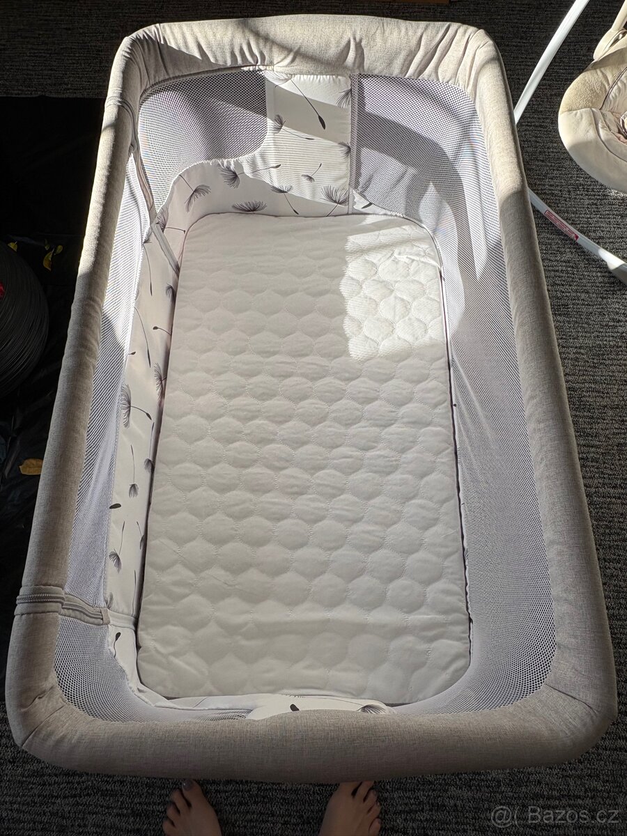 Postýlka Lionelo Aurora Beige volně stojící/přístavná - 3