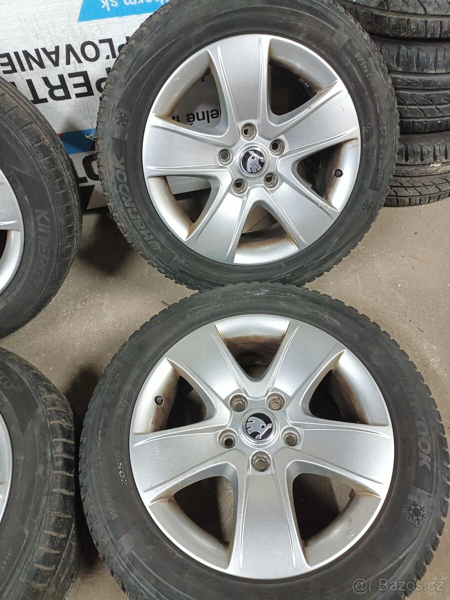 4ks alu disky Škoda 5x112 r16 pneu 5mm - 3