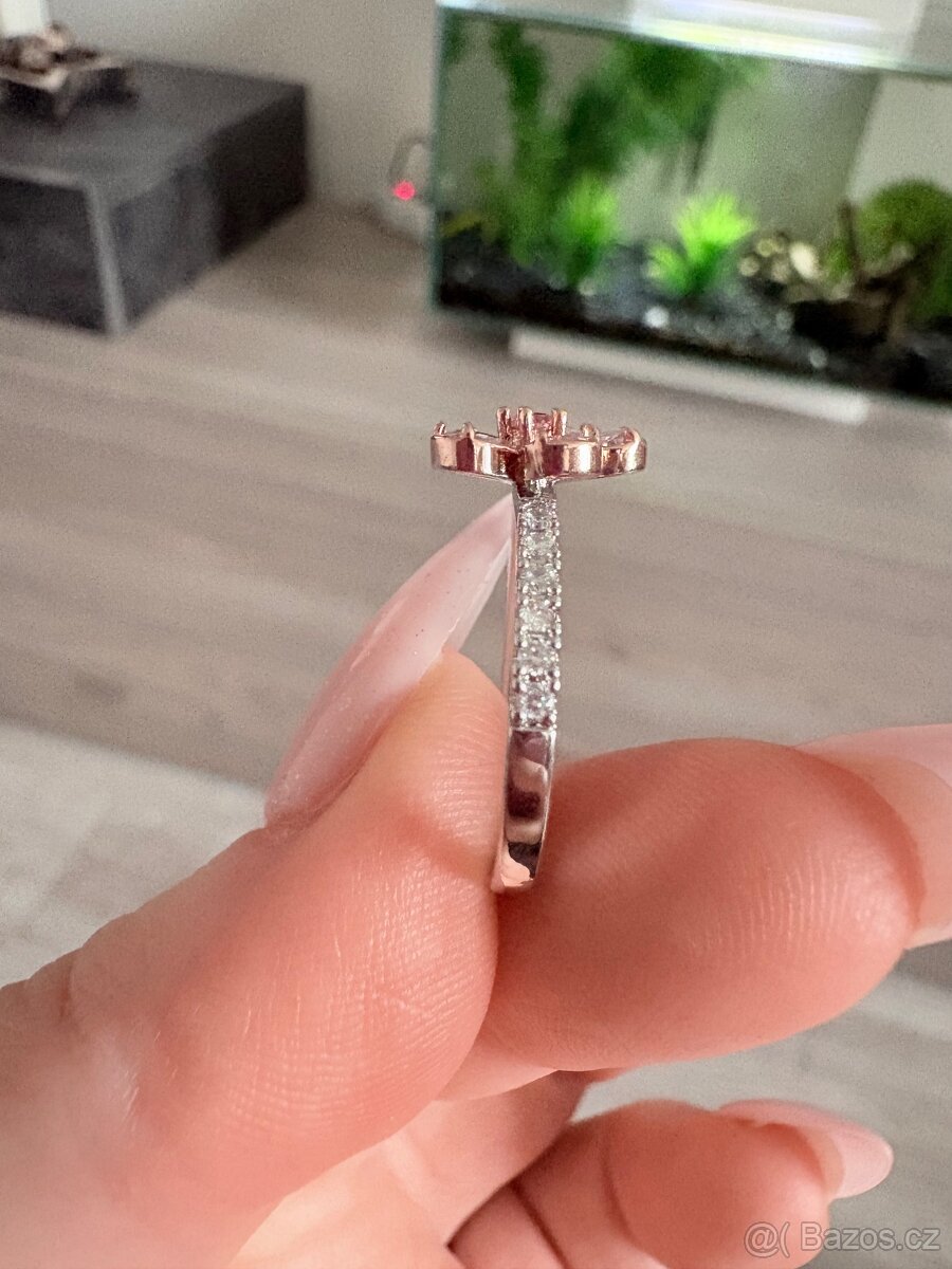 Vel. 7 nový dámský prsten květina - 3