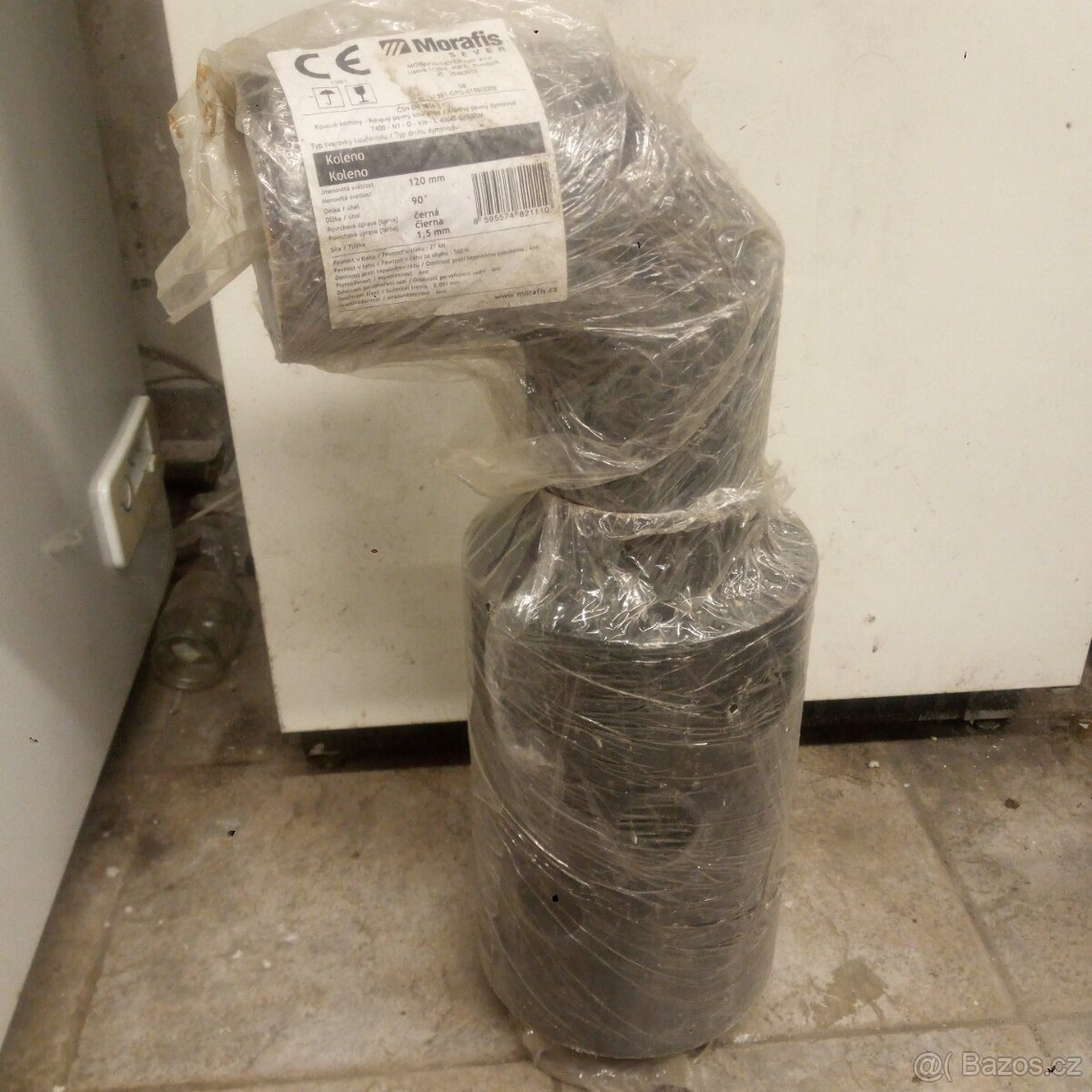 Koleno kouřovodu s výměníkem tepla - 3