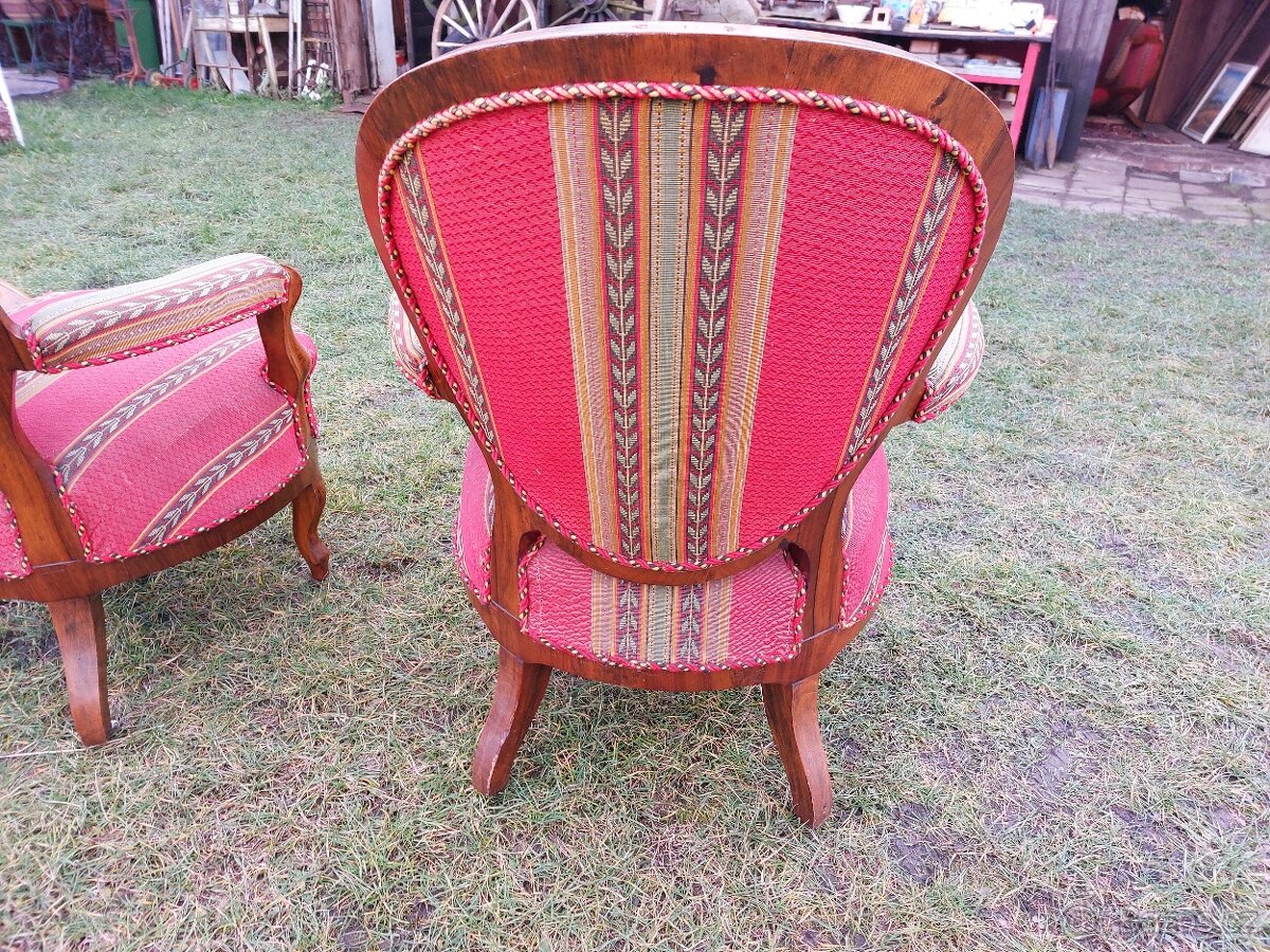 2x starožitné křeslo - 3