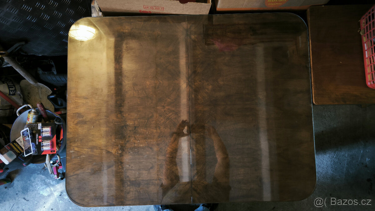 rozkládací jídelní stůl a 4x židle Thonet - 3