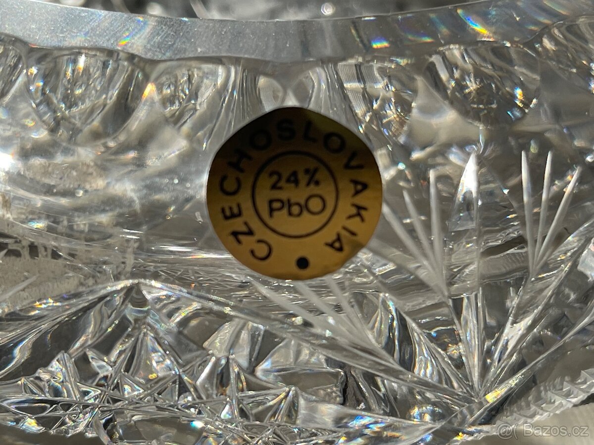 BOHEMIA CRYSTAL broušený popelník - PbO 24% - 3