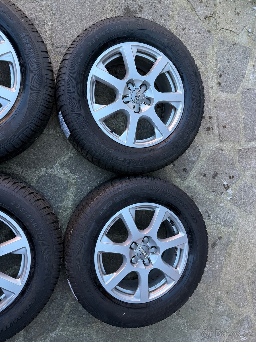 17 5x112 zimni Audi 235/65 17 6-7mm original sada - 3