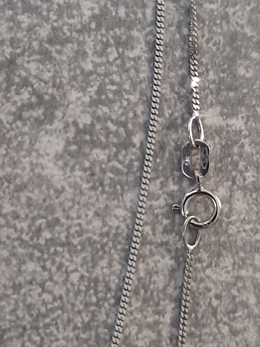 Dámský náhrdelník s přívěskem bílé zlato 375 9k - 3