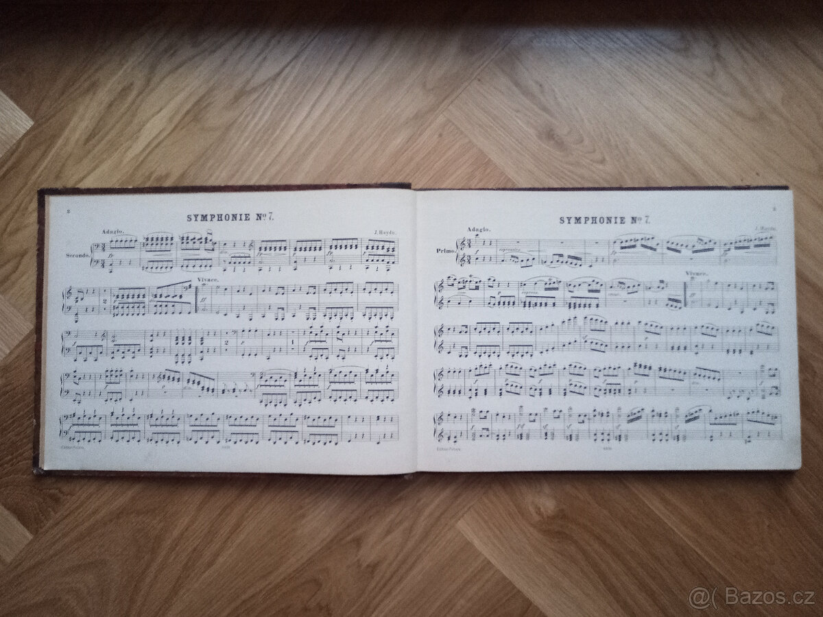 Vintage klavírní noty - Joseph Haydn: 7. symfonie - 3