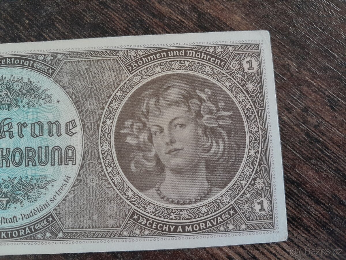 1 koruna 1940 protektorát - 3