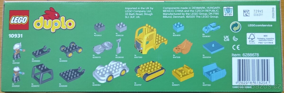 2020 LEGO DUPLO 10931 NÁKLAĎÁK A PÁSOVÝ BAGR - 3