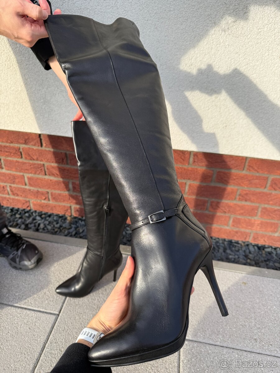 Kožené kozačky Classico&Bellezza - nenošené - vel. 39 - 3