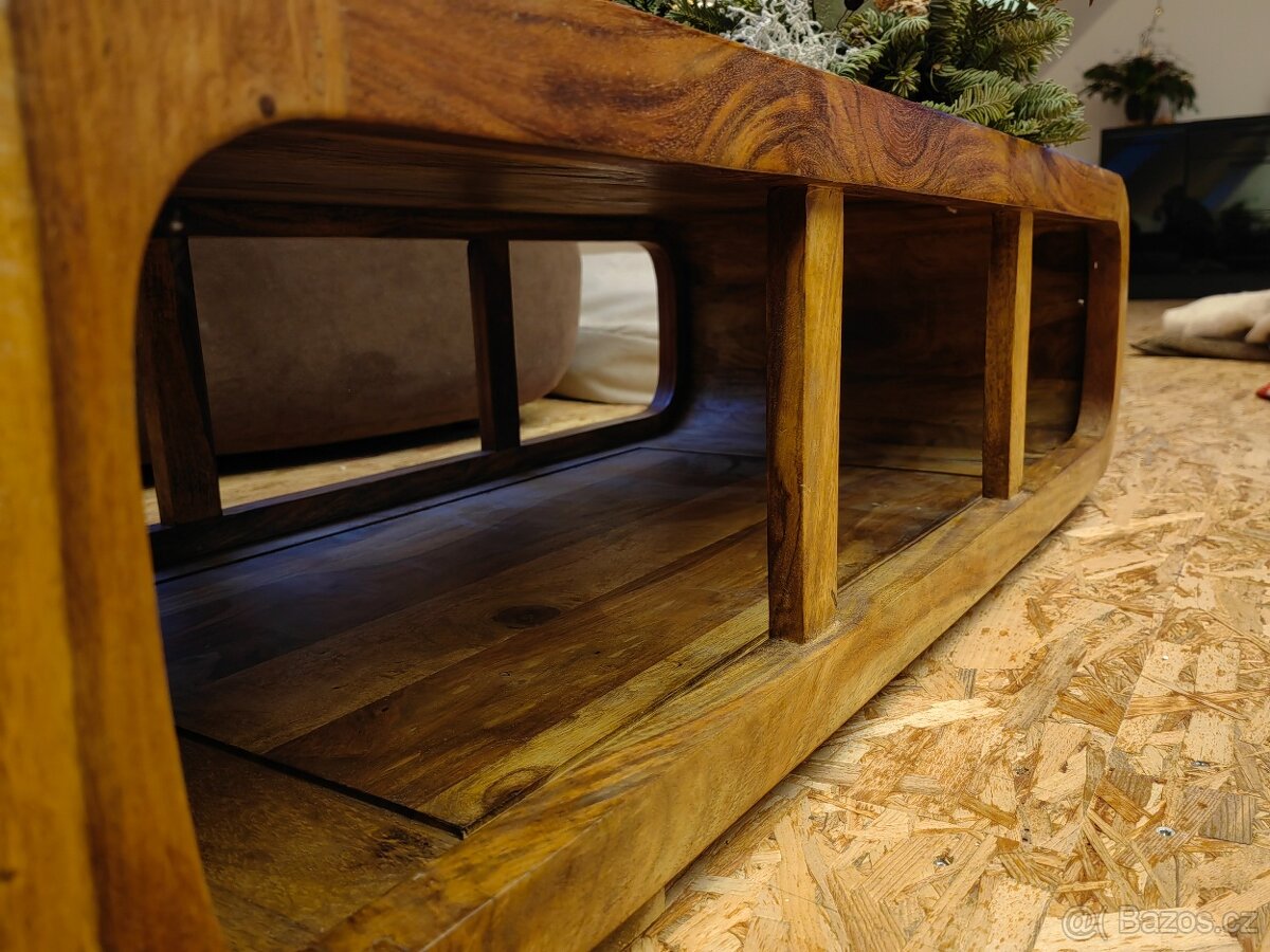Designový konferenční stolek z masivního dřeva - 3