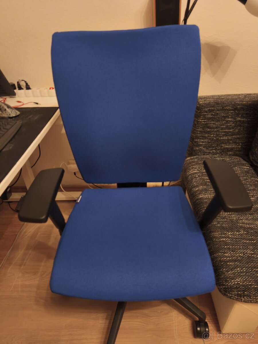 Nová kancelářská židle ANTARES Ramel, modrá, s područkama - 3