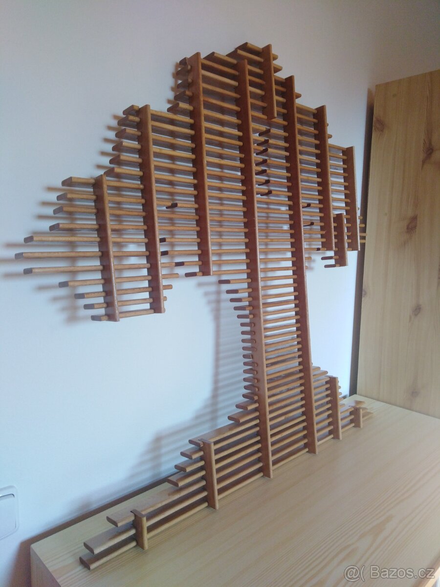 Luxusní dřevěná dekorace - strom 1m x 1m - 3