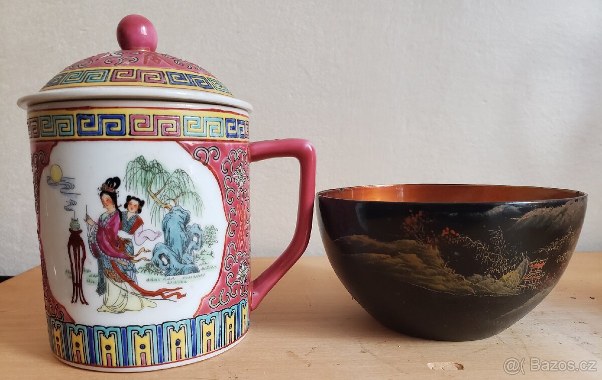 krásně zdobený čínský čajový šálek - 3